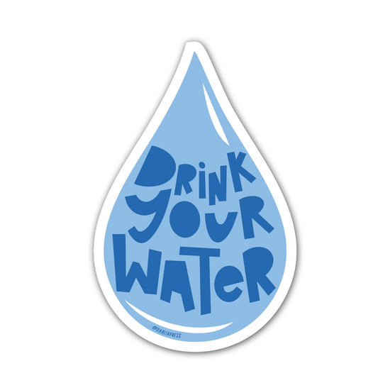 Dahlia Press - Drink Water - Vinyl Die Cut Sticker