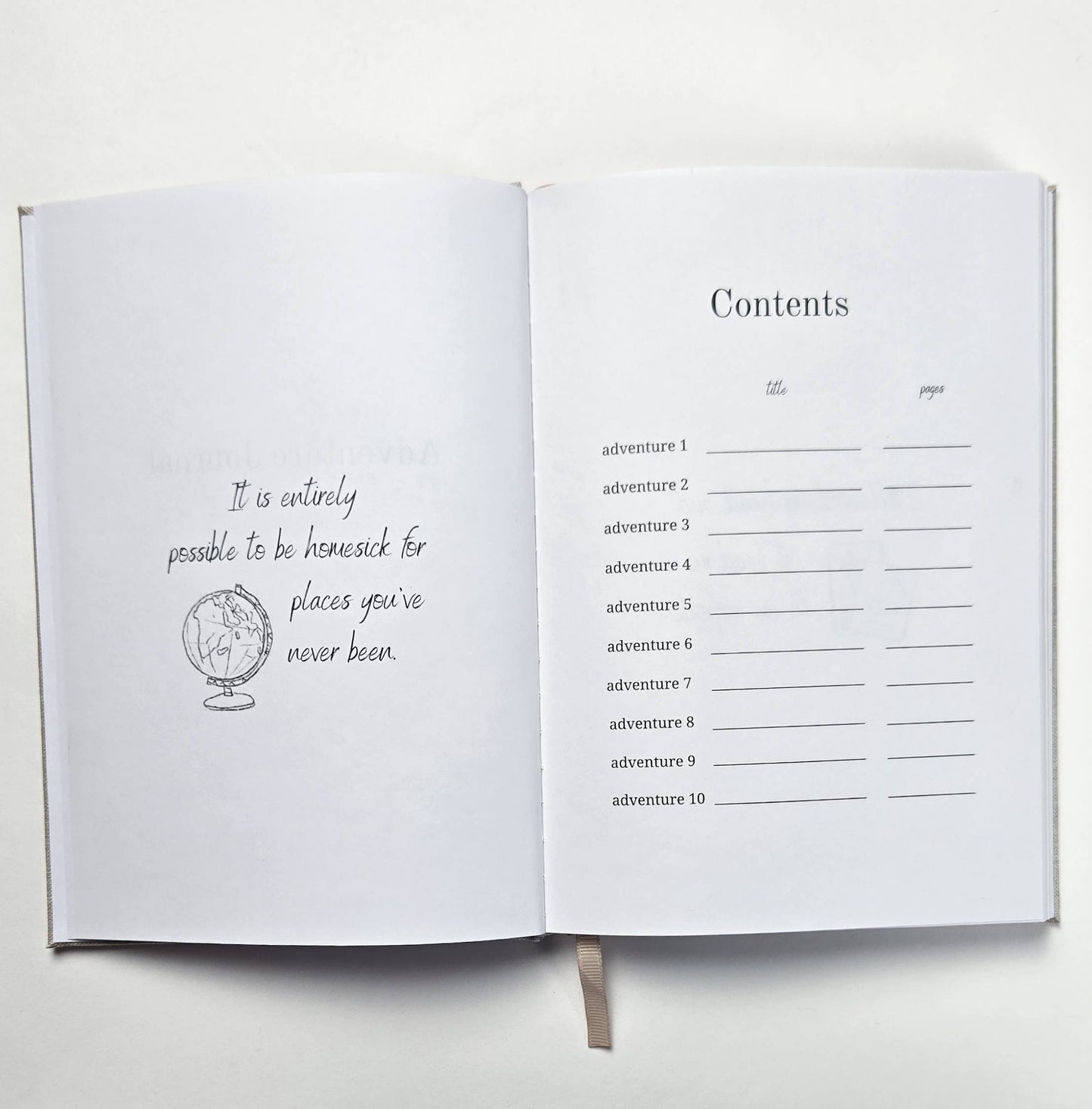 emmy+olly - Adventure Journal - Linen Customizable Travel Journal