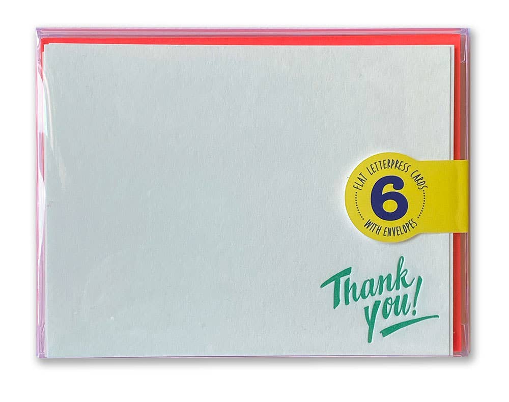 Thank you! - Boxed Set of 6 Letterpress Cards