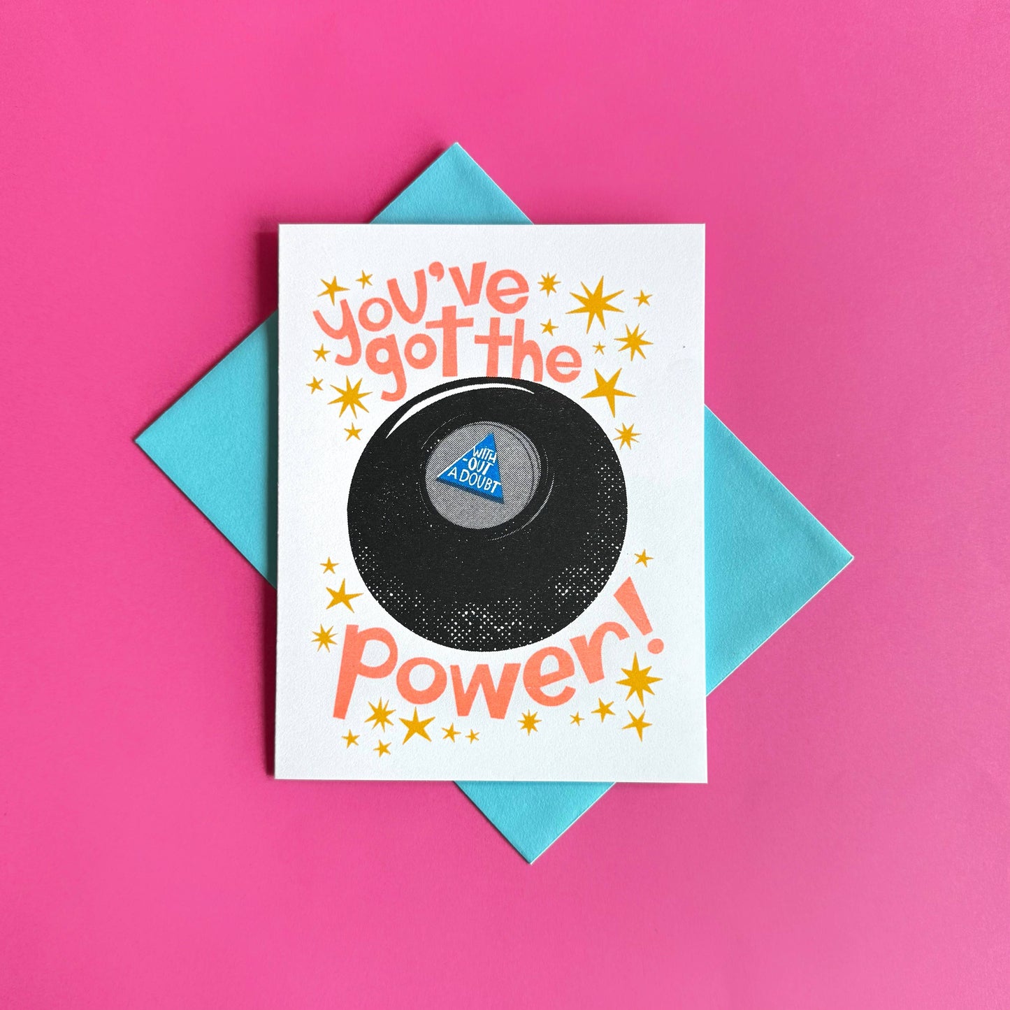 Pier Six Press - You've Got the Power Congrats Risograph Card