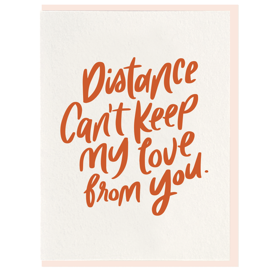 Dahlia Press - Distance -  Letterpress Greeting Goodbye Card