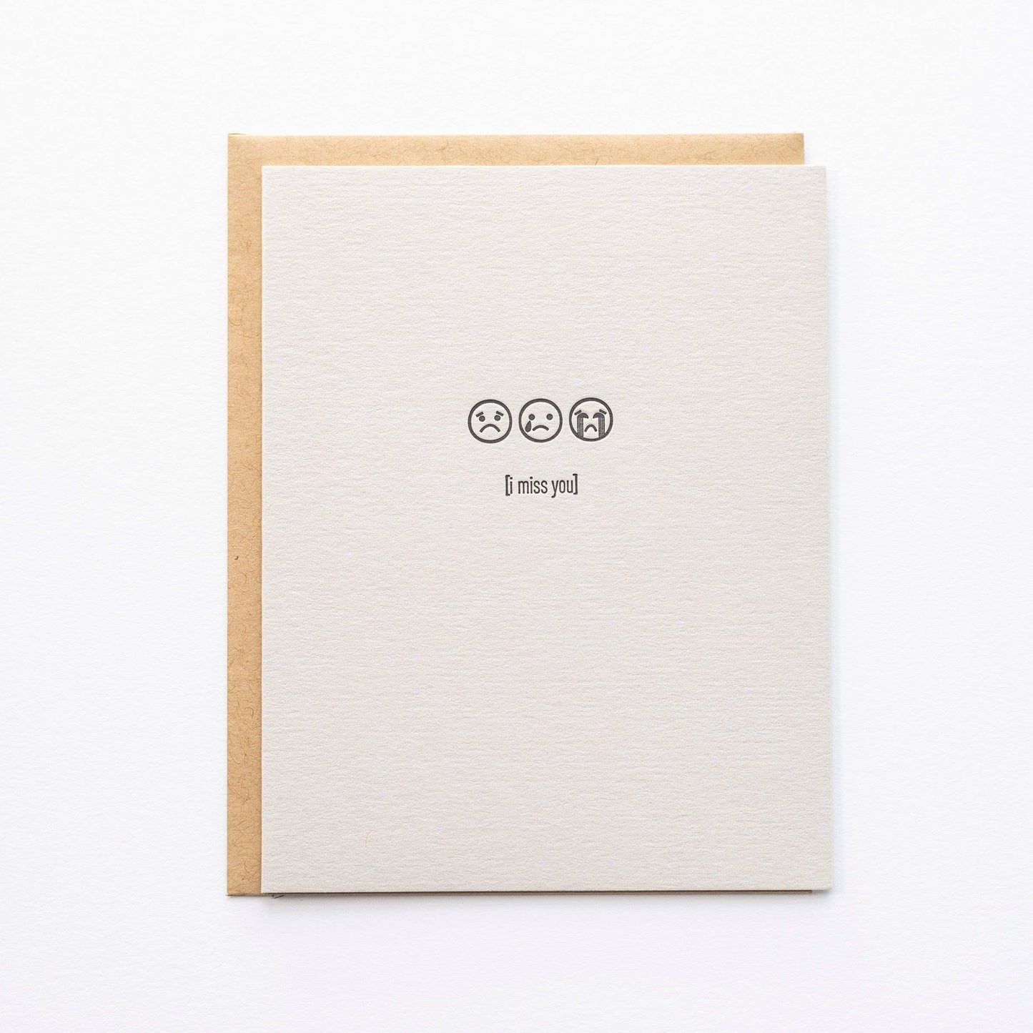 Emoji Miss You - Greeting Card