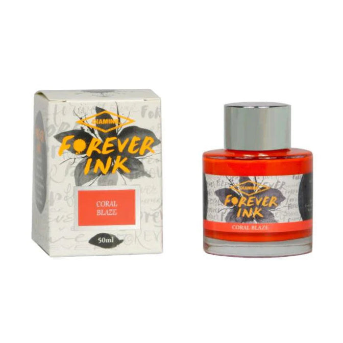 Bottle and box of Forever Ink on a white background