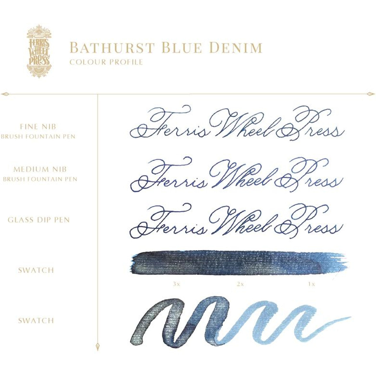 Ferris Wheel Press - Bathurst Blue Denim - 38mL