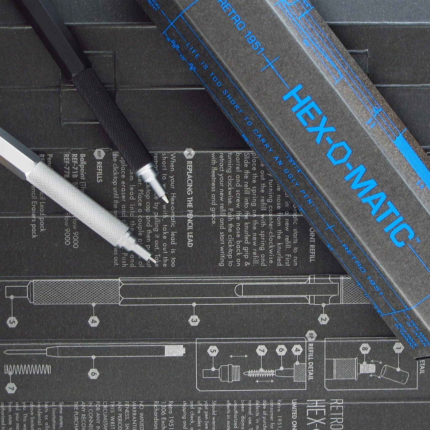 White Erasers - Set of 6 - Hexomatic Mechanical Pencil Refill