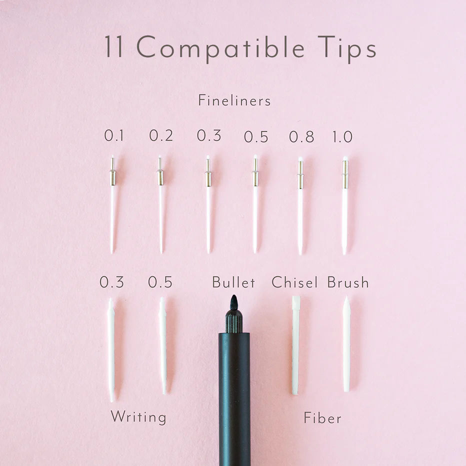 Raspberry - Lumos Single - Refillable Multi-Tip Pen