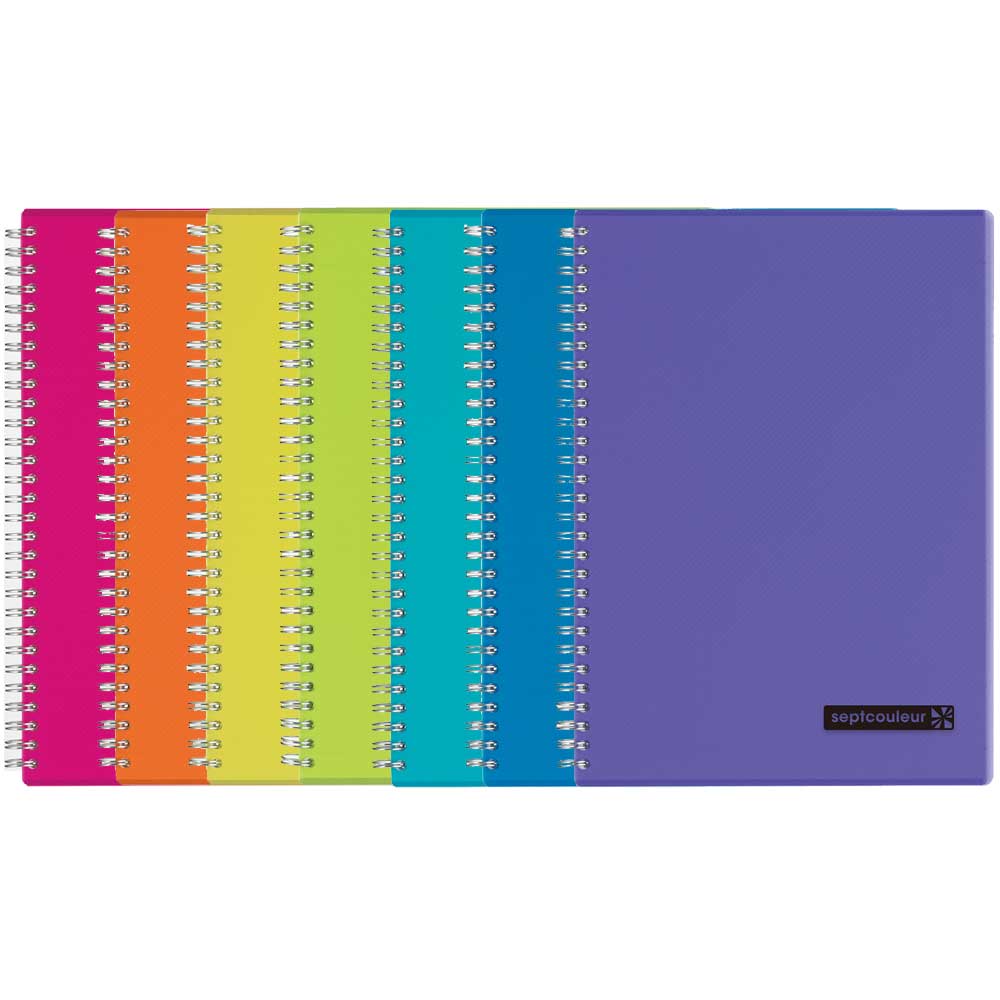 Turquoise - B5 - Septcouleur Spiral Notebook