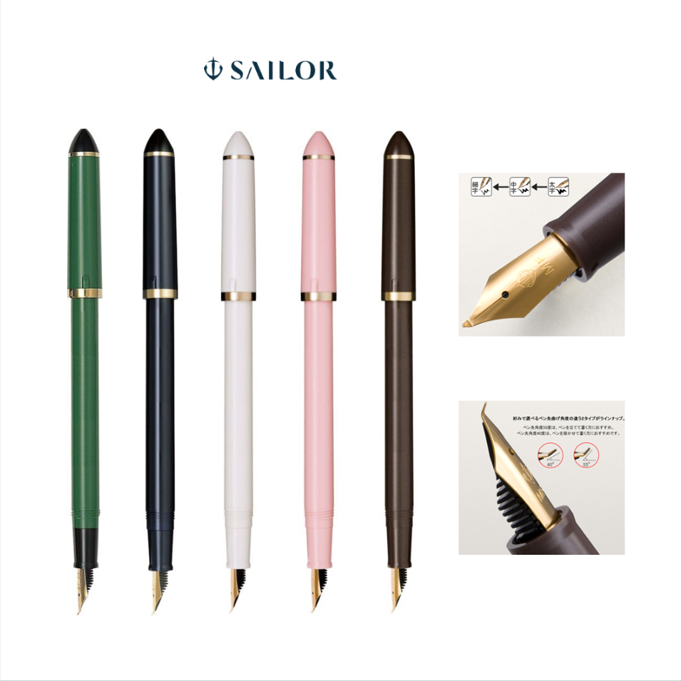 Sailor Calligraphy Fountain Pen - 40 Degrees - Pearl Pink