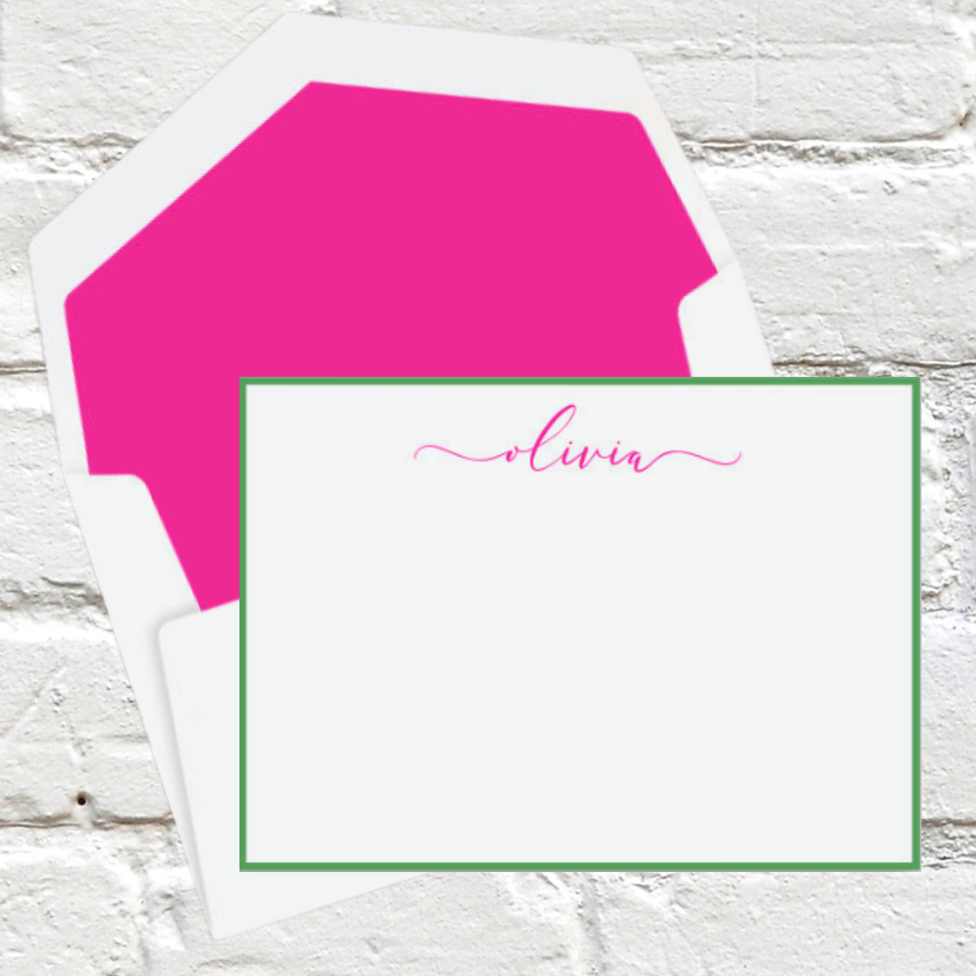 Bentley Raised Ink Personalized Stationery