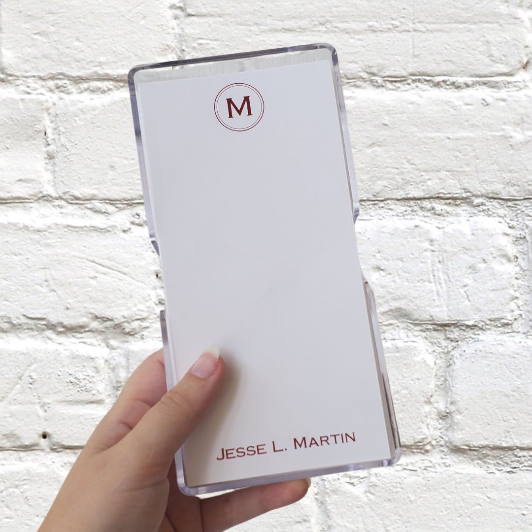 Monogram with Name Memo List
