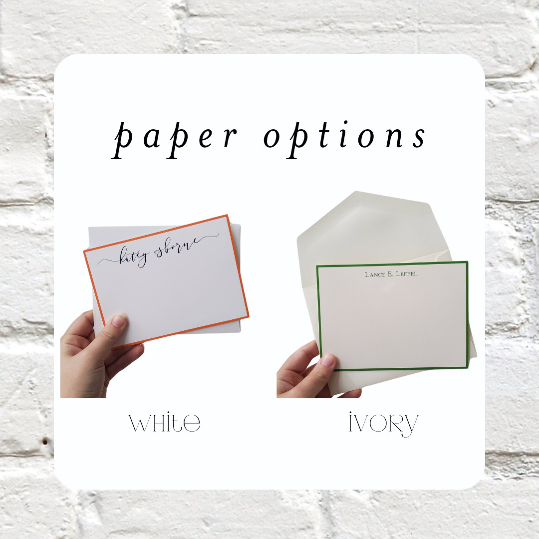 Bentley Raised Ink Personalized Stationery