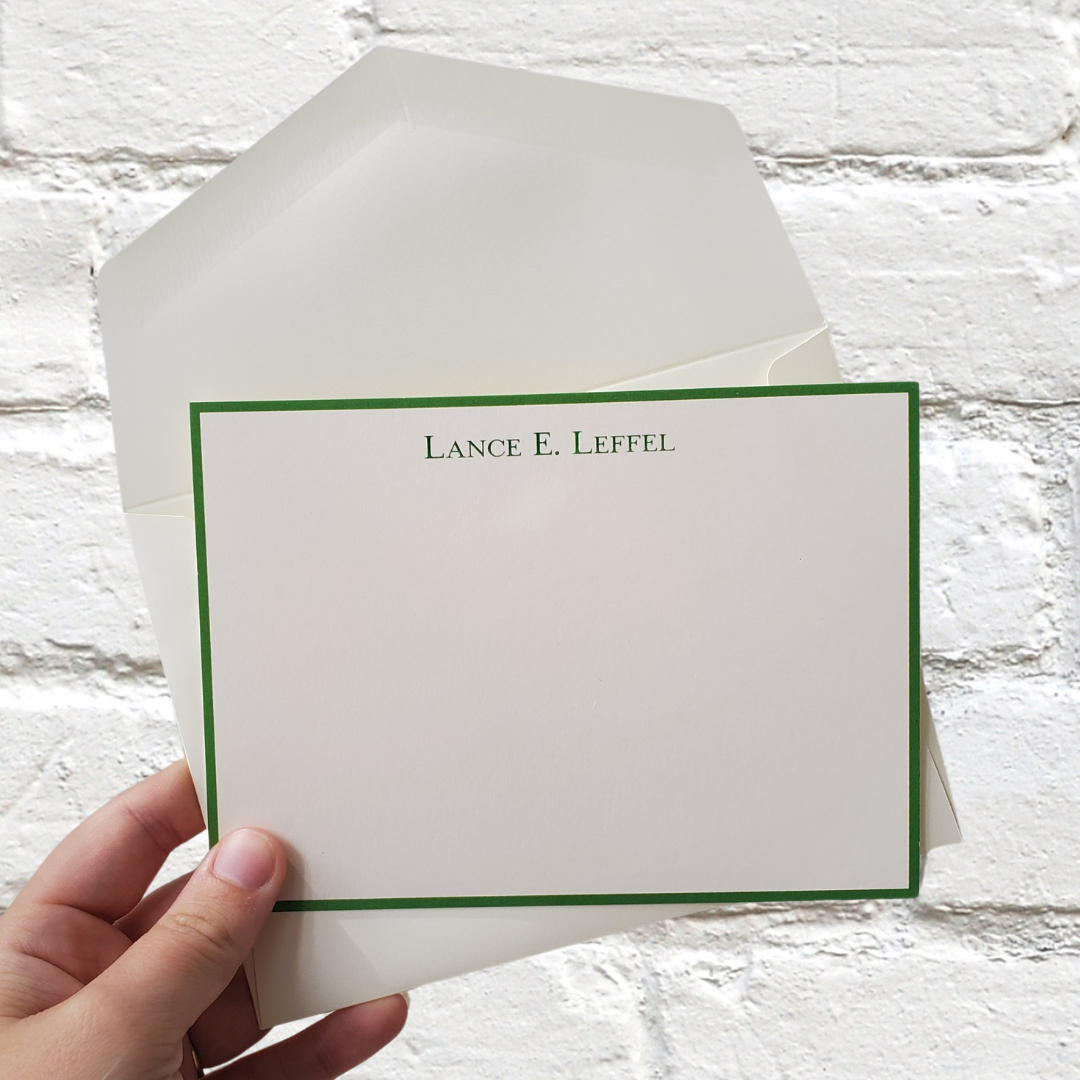 Lance Raised Ink Personalized Stationery