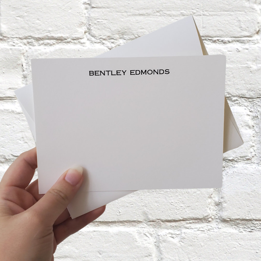 Bentley Raised Ink Personalized Stationery