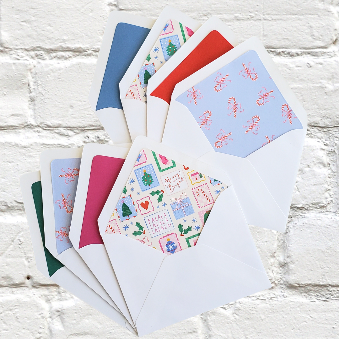 Holiday Whimsy - Foil Flat Notecard Set