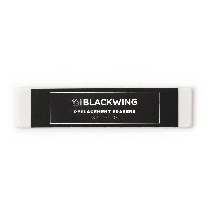 Blackwing replacement erasers set on a white background