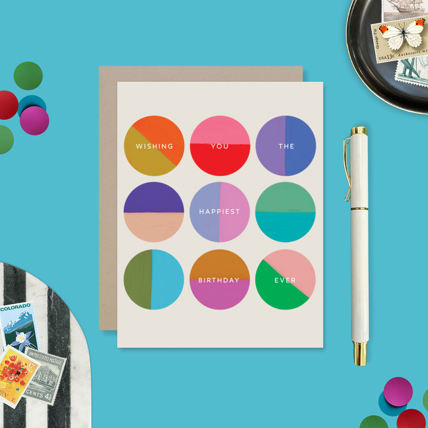 Barone and Co. - Happiest Birthday Circles Birthday Card