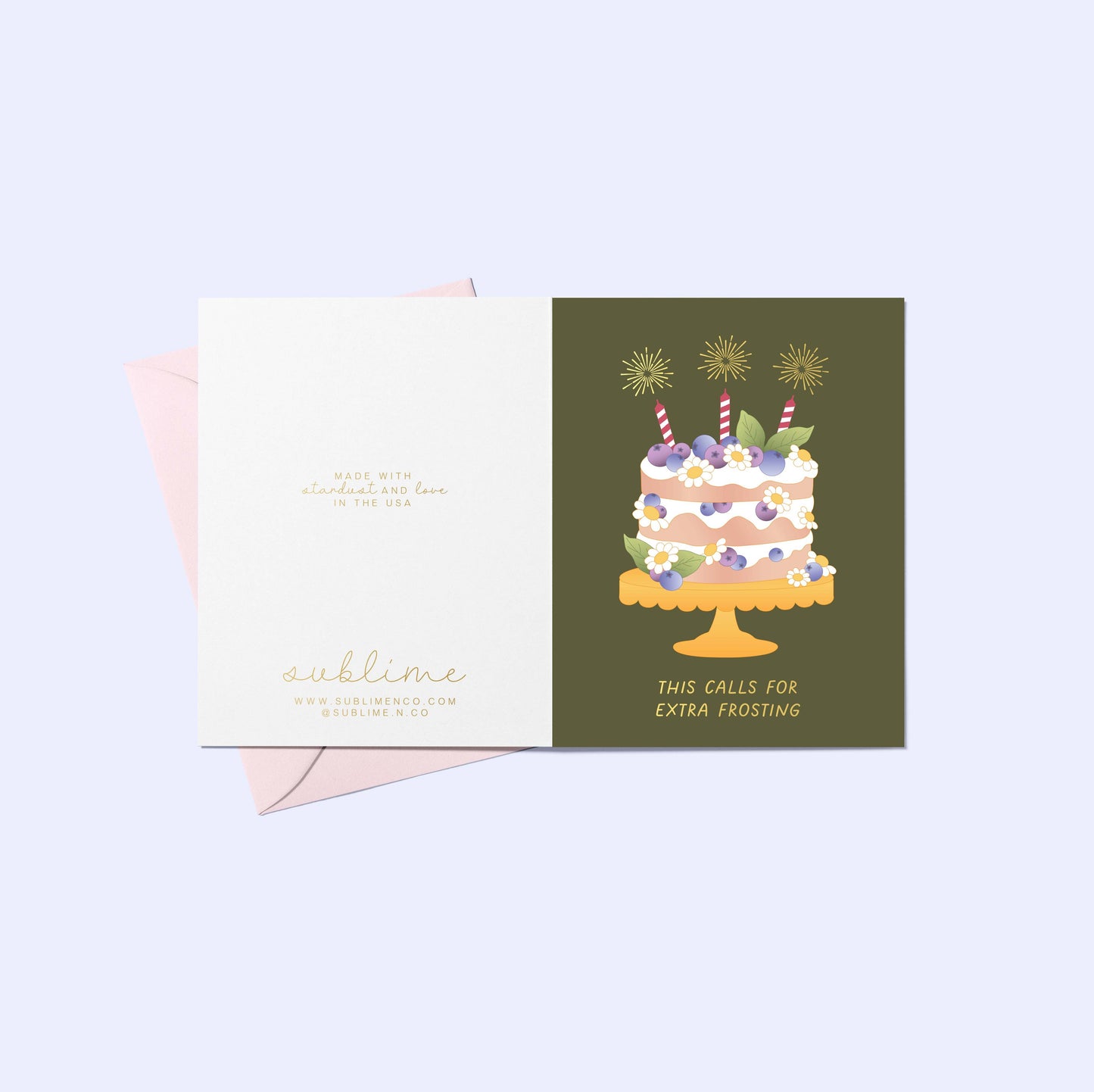 Sublime & Co. - This Calls For Extra Frosting Cake Birthday Card