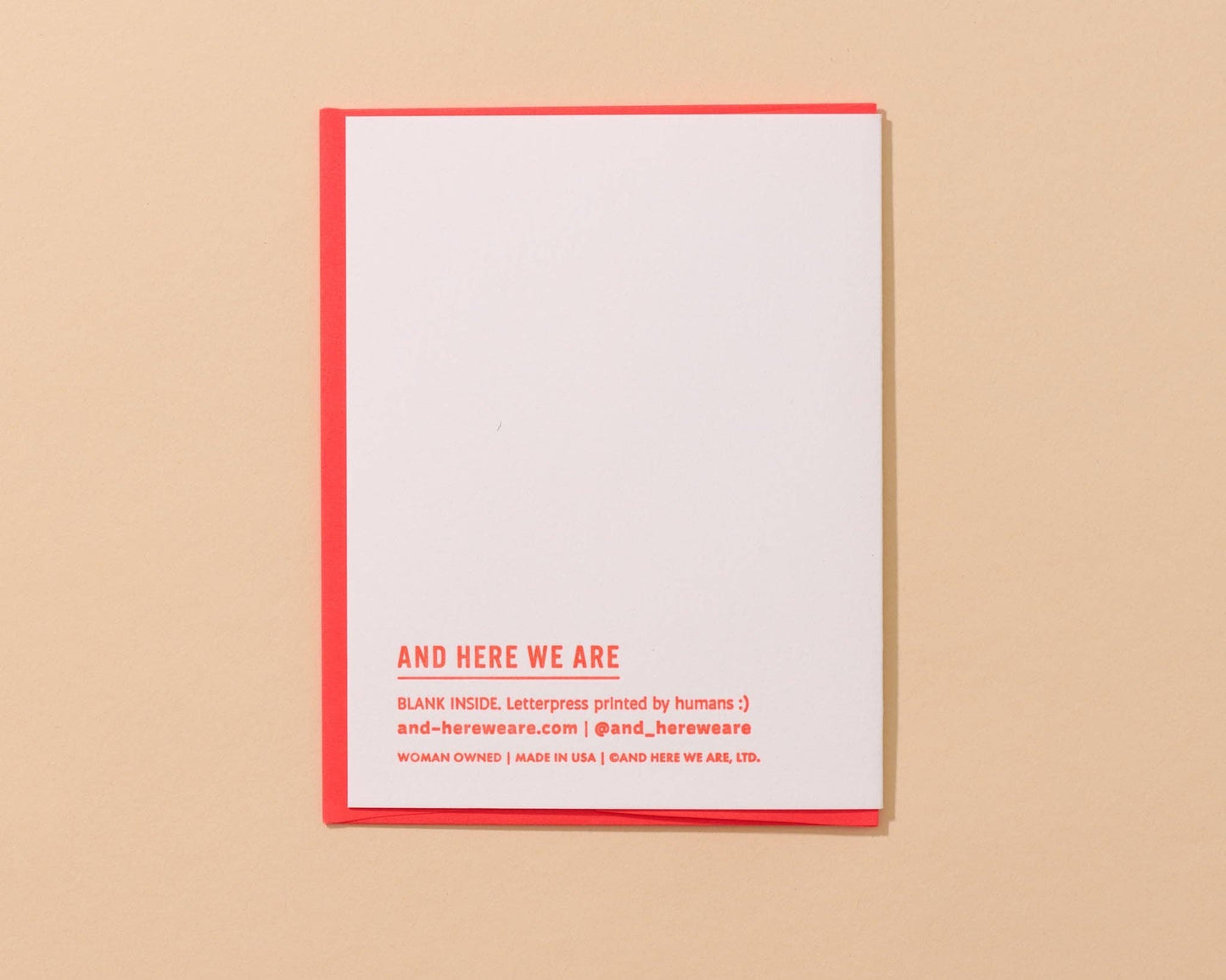 And Here We Are - Sardine Love Letterpress Card - Foodie Grocery Spring Easter