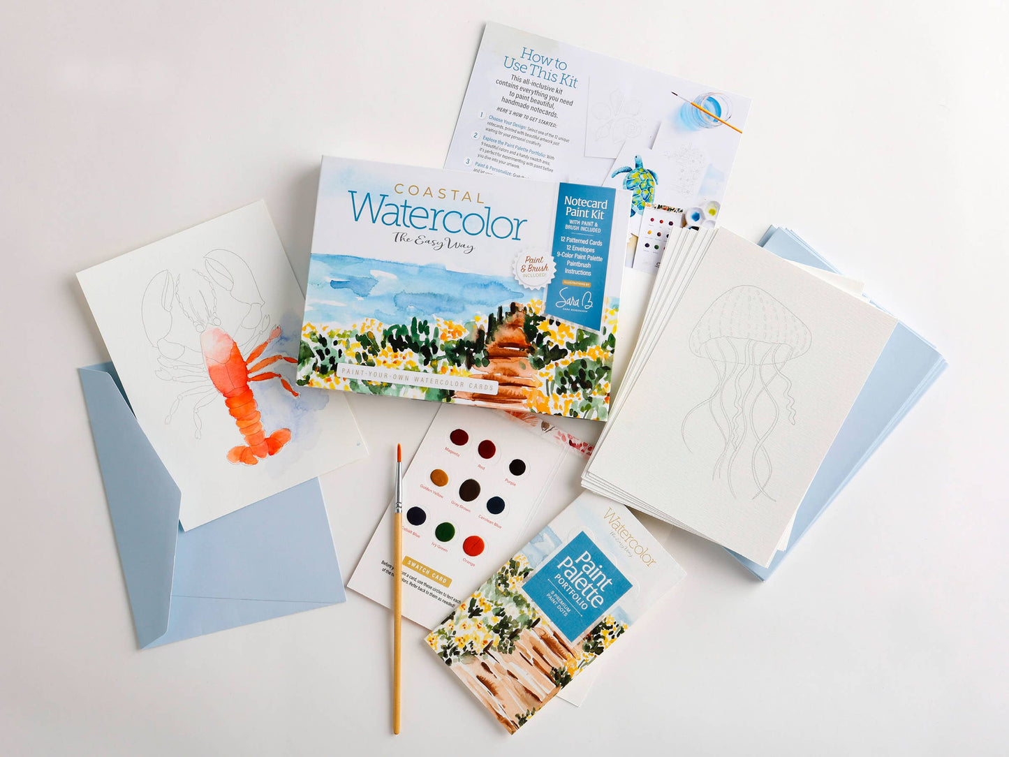 Watercolor Paint-Your-Own Cards - Coastal
