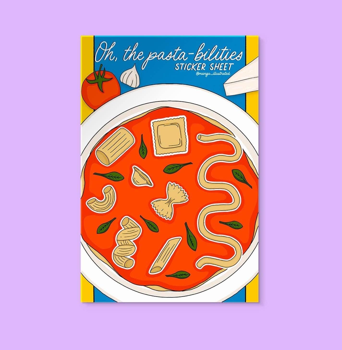 Pasta sticker sheet
