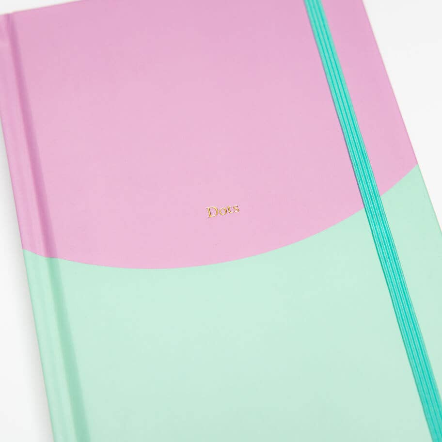 Yop & Tom USA - Contrast Lilac & Mint A5 Dotted Notebook