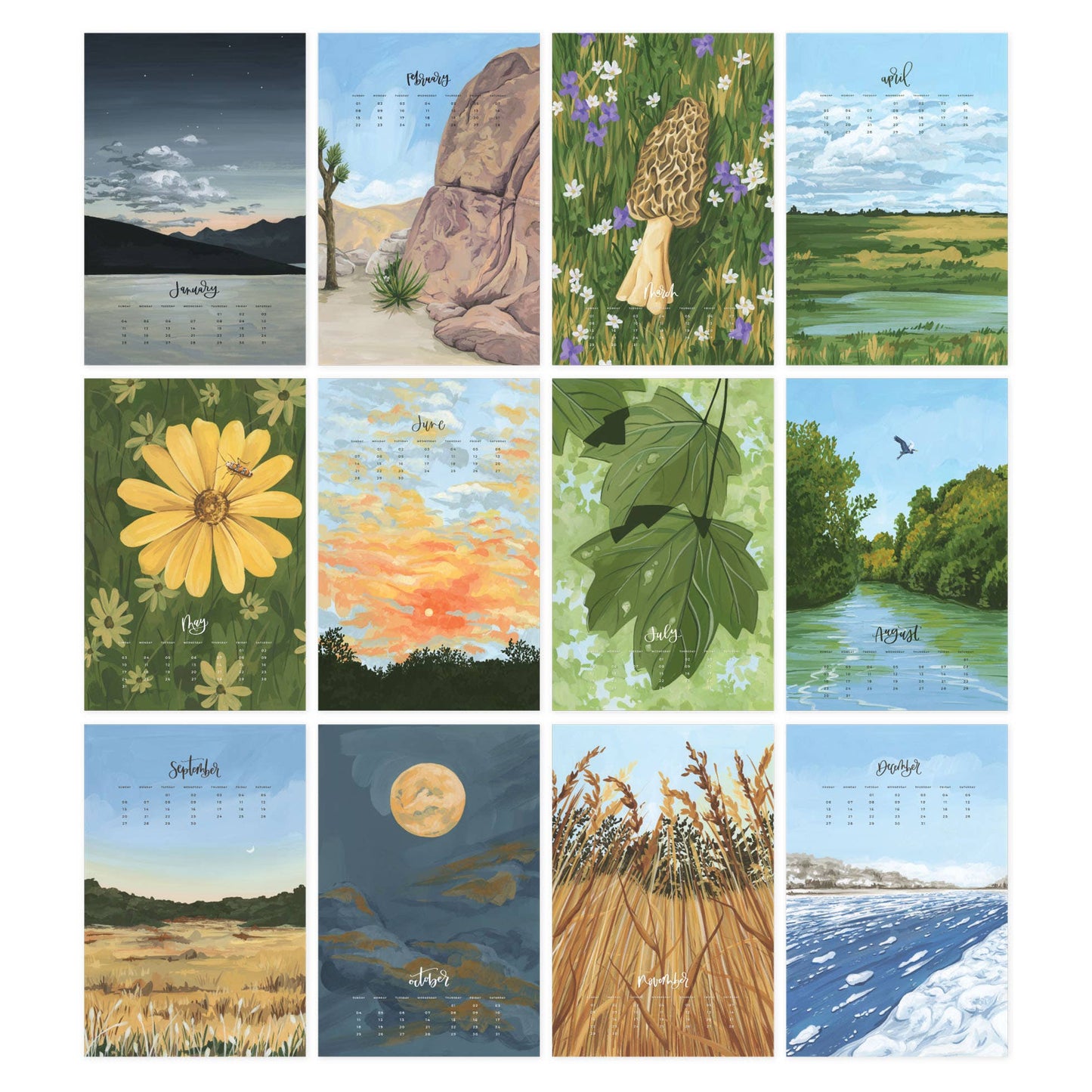 1canoe2 | One Canoe Two Paper Co. - 2026 XL Calendar - Natural World