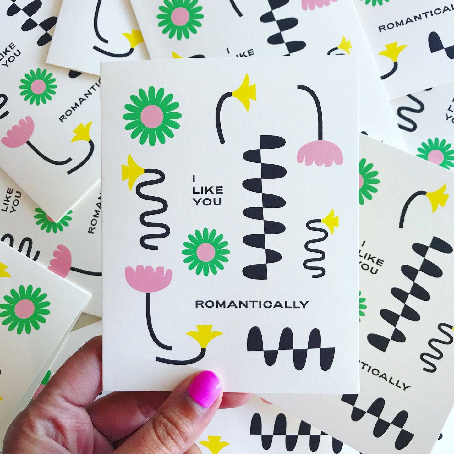 I Like You Romantically - Funny Floral Love Card