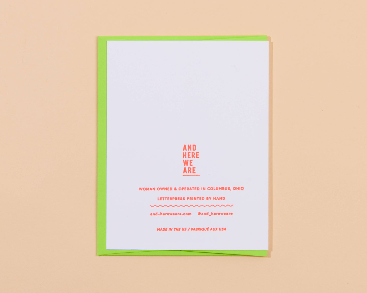 And Here We Are - Everywhere You Go Halloween Letterpress Greeting Card