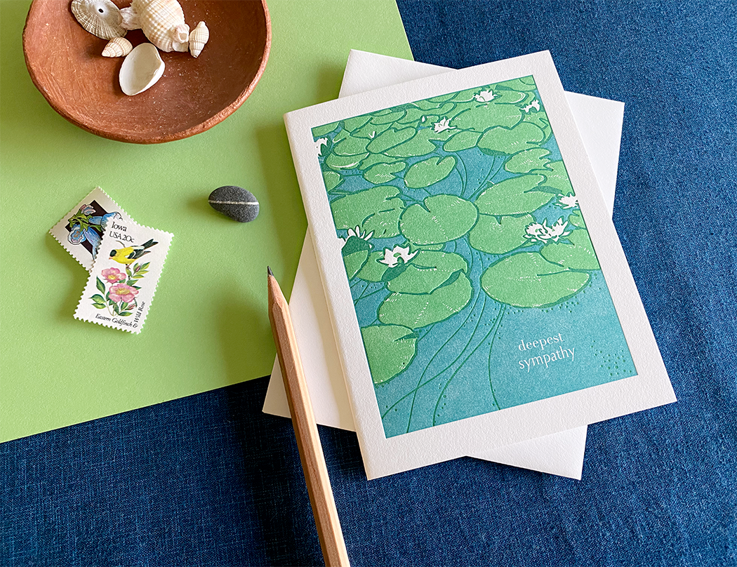 Lily Pond - Sympathy Card