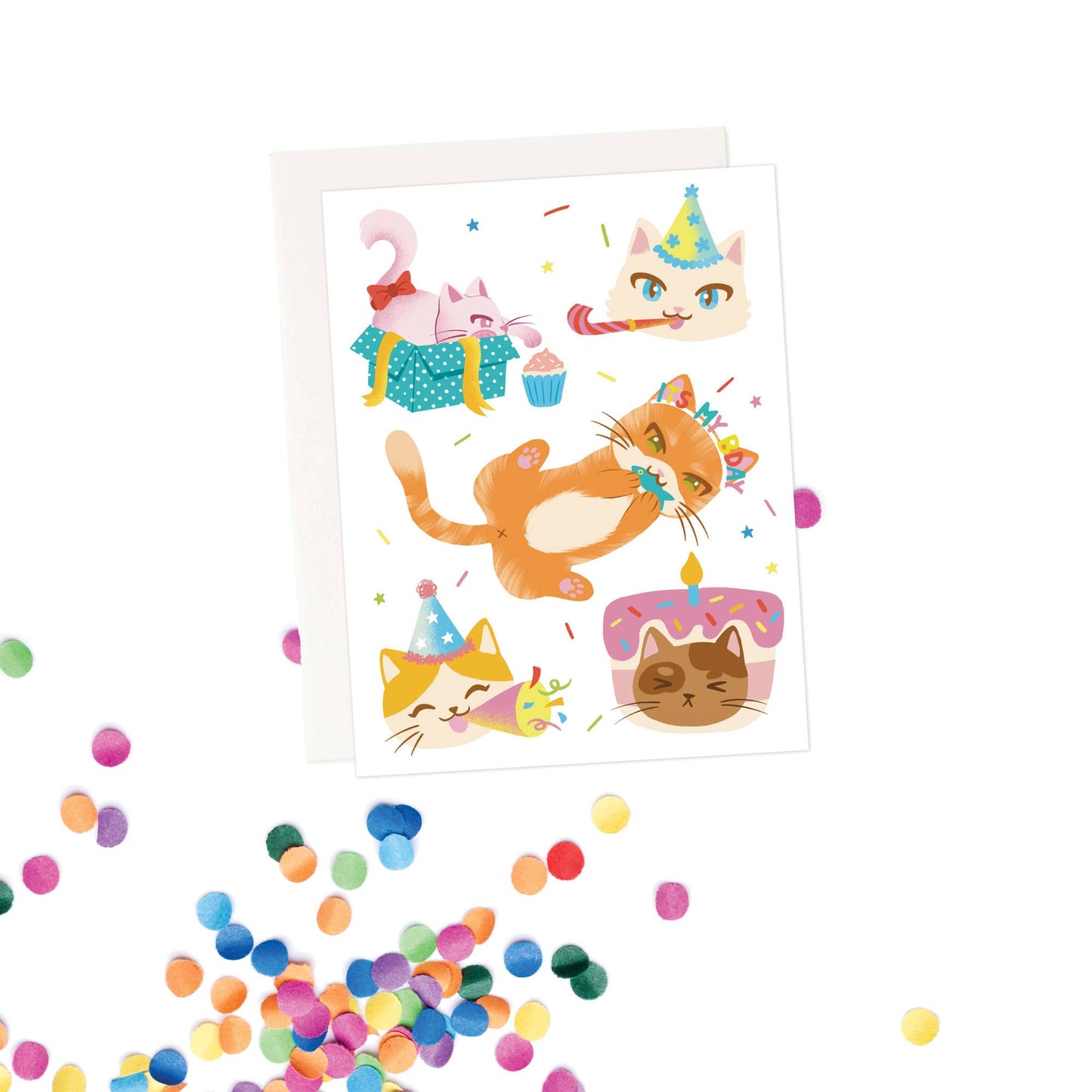 Pineapple Sundays Design Studio - B-Day Cats Greeting Card