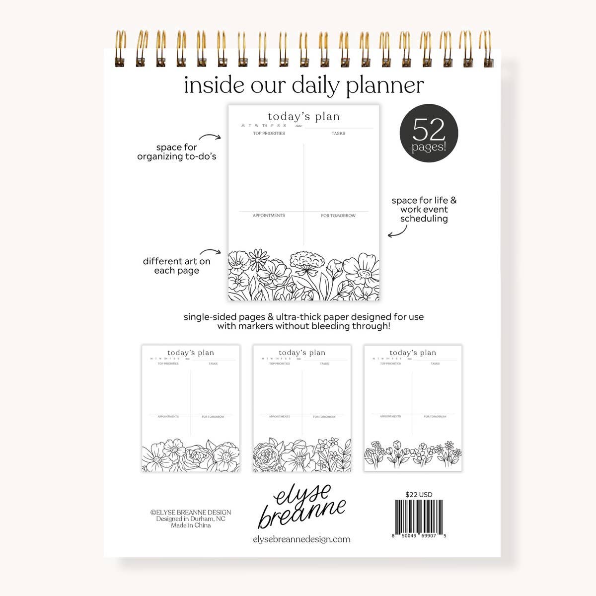 Elyse Breanne Design - Color-In Daily Planner
