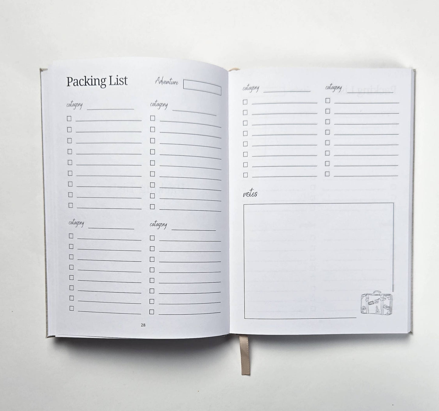 emmy+olly - Adventure Journal - Linen Customizable Travel Journal