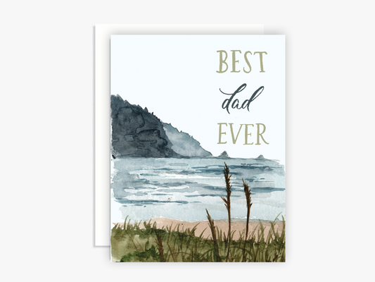 The Scribblist - Best Dad Ever Father's Day Watercolor Greeting Card