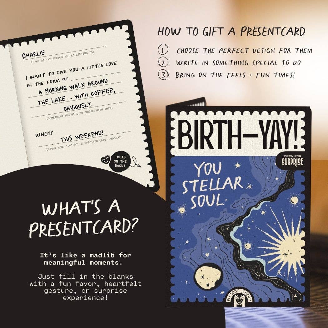 PresentCard™ | You Stellar Soul - Cosmic Birthday Card