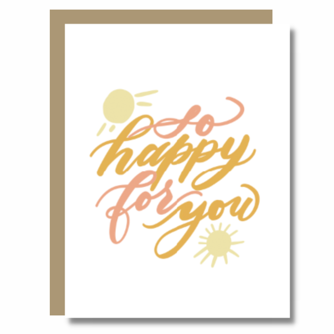 Prairie Letter Shop - So Happy for You Card - Congrats Celebration