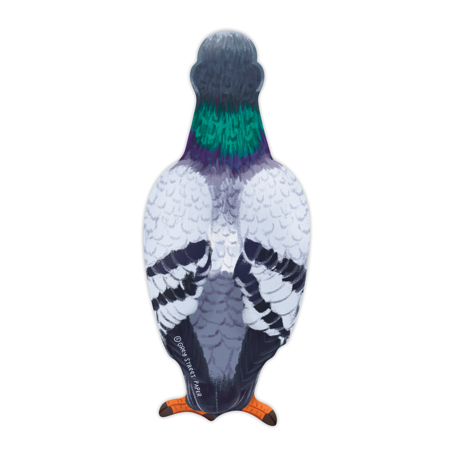 Grey Street Paper - Pigeon Die-Cut Bookmark