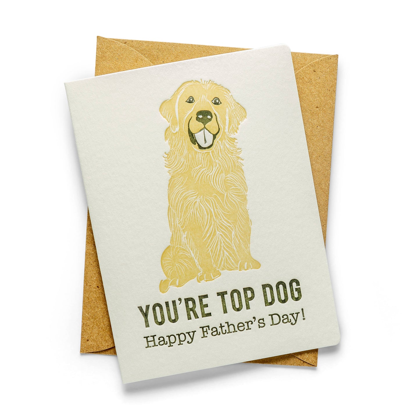 Color Box Design & Letterpress - Top Dog | Letterpress Greeting Card | Father's Day
