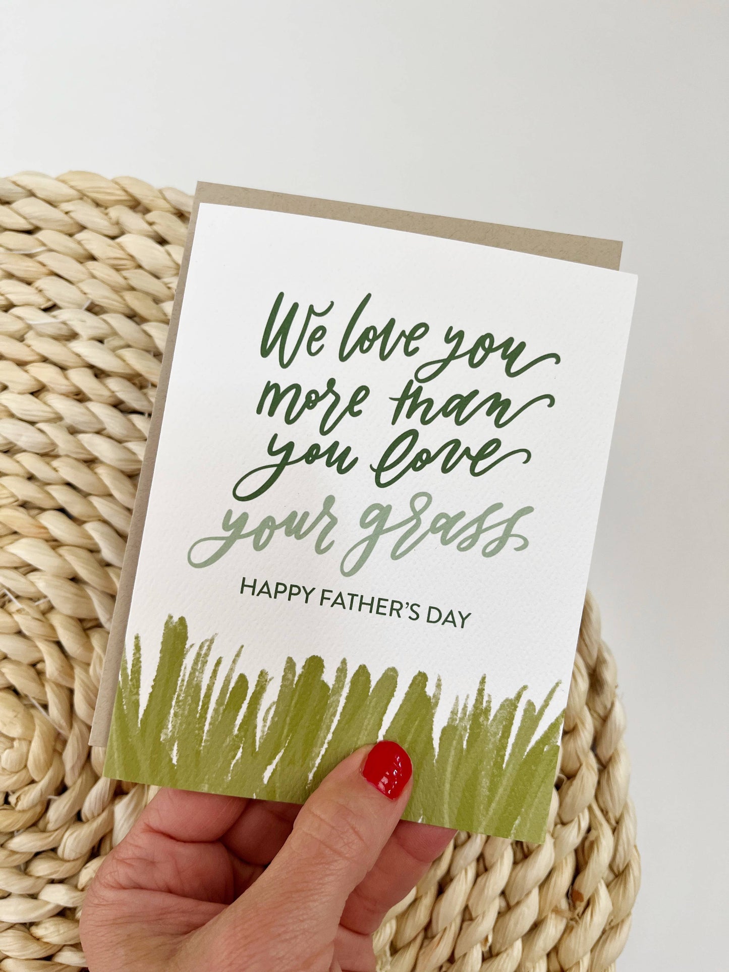 Prairie Letter Shop - Love Your Grass Father's Day Card | Greeting Card for Dads
