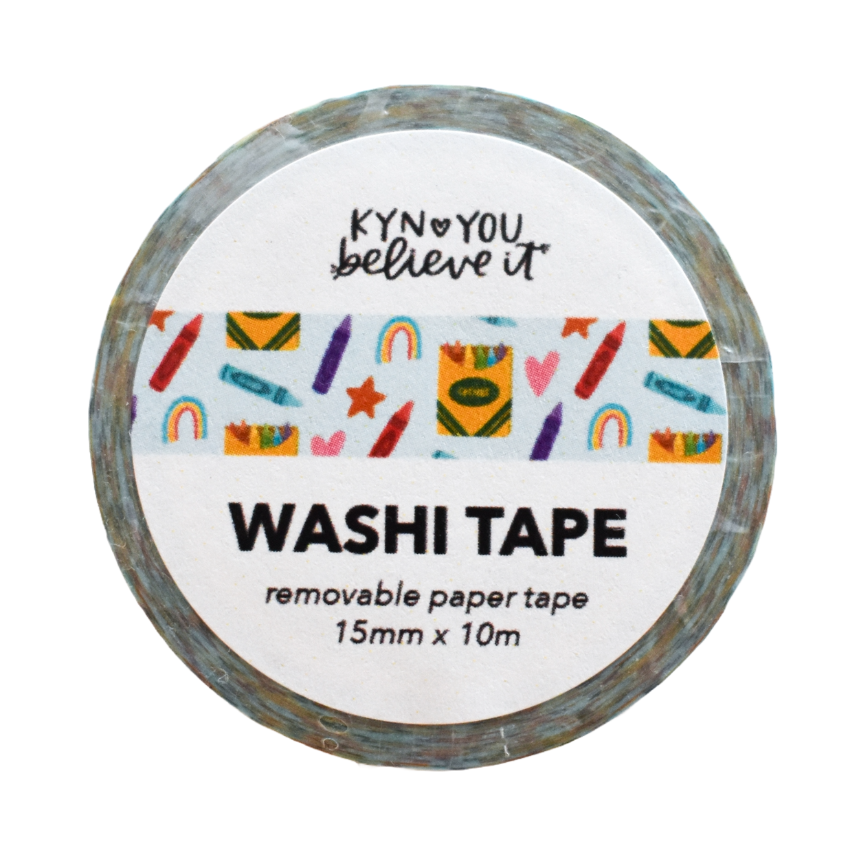 Kyn You Believe It - Crayon Pattern Washi Tape | Back to School Washi