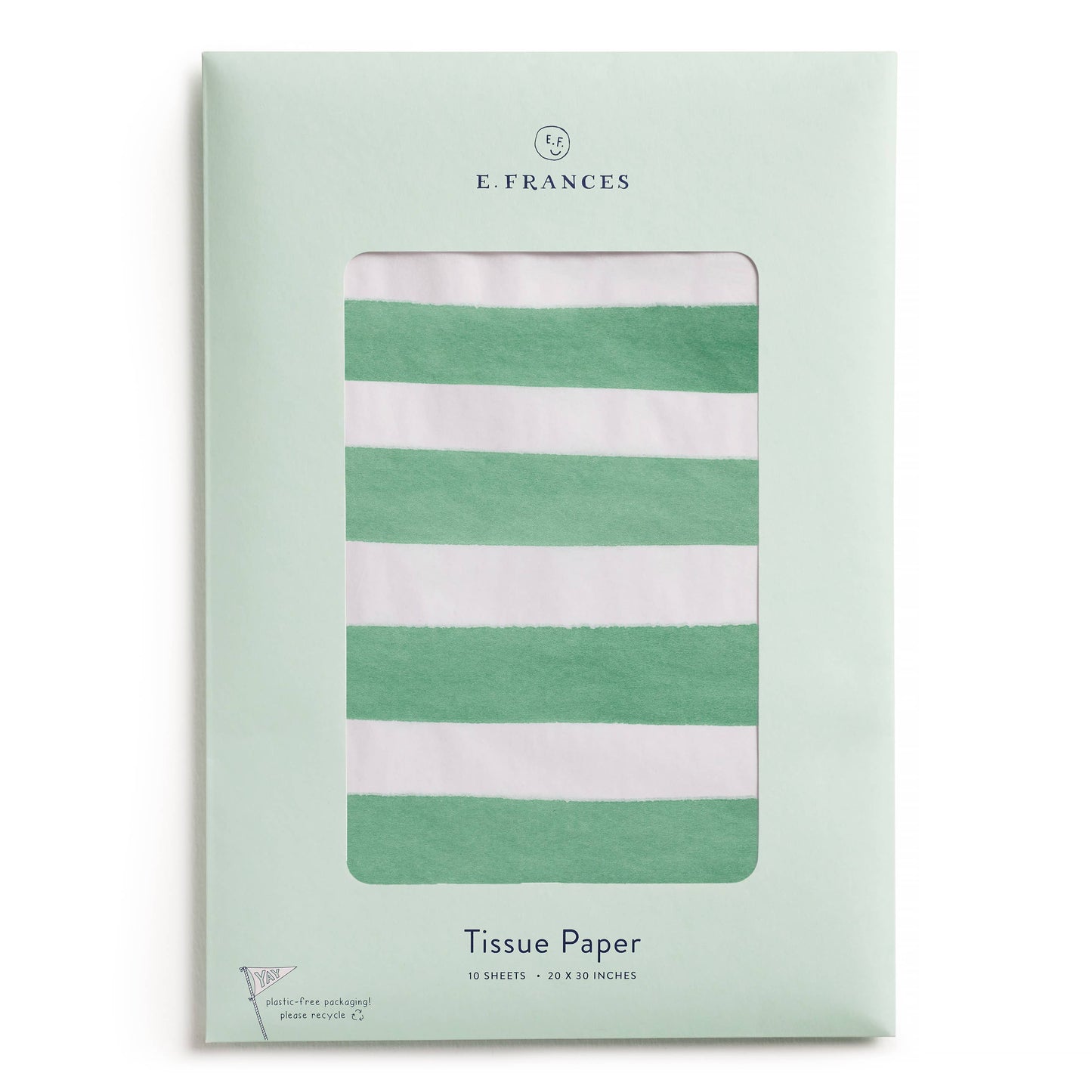 E. Frances Paper - Green and White Stripe Tissue Paper