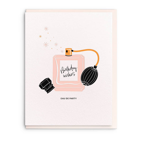 Dahlia Press - Perfume, Letterpress Birthday Greeting Card