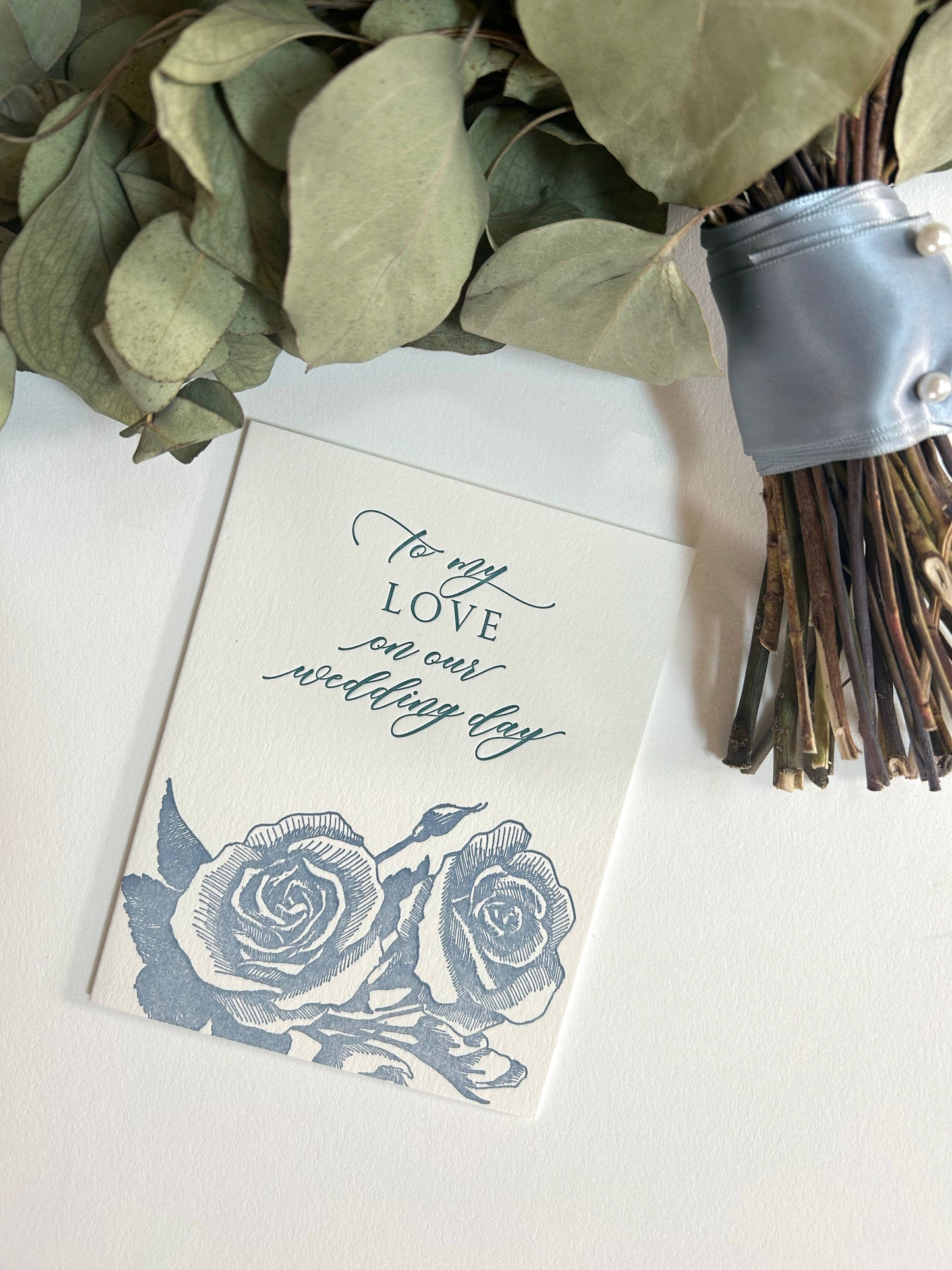Rust Belt Love Paperie - To My Love On Our Wedding Day Letterpress Card