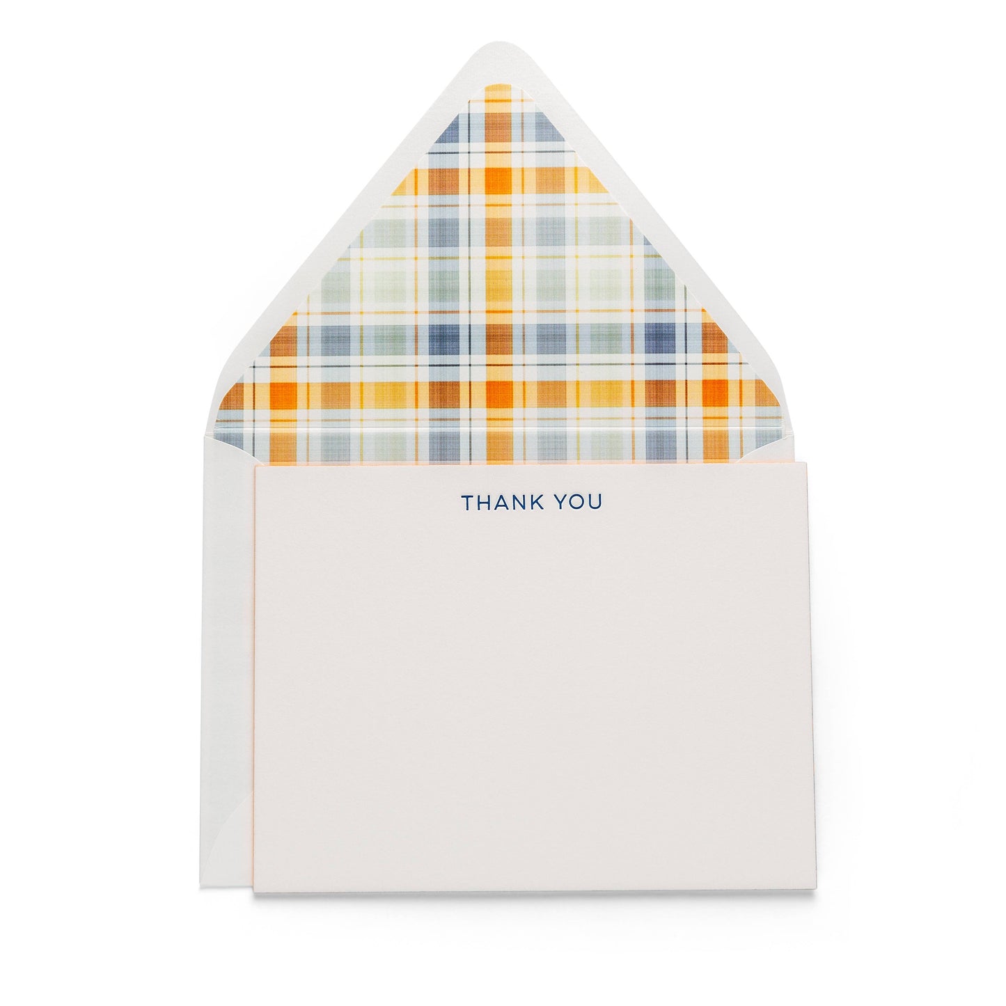 Color Box Design & Letterpress - Thank You Plaid | Fancy Pants Letterpress Flat Notecards