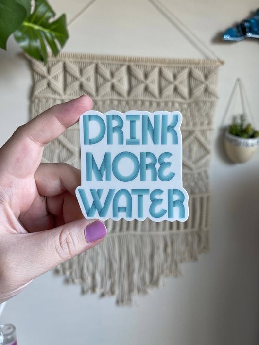MangoIllustrated - Drink more water sticker