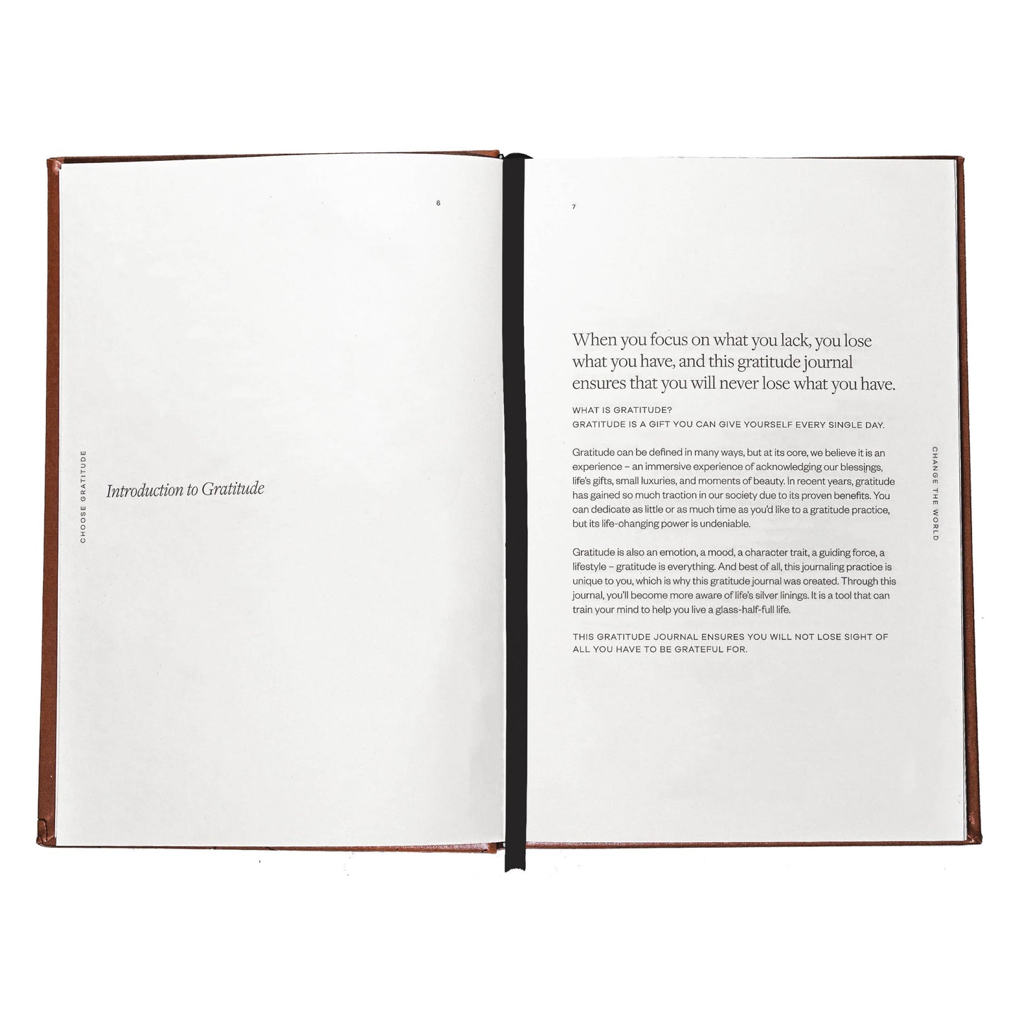 Gratitude Gifted - Choose Gratitude Change the World Gratitude Journal Beige