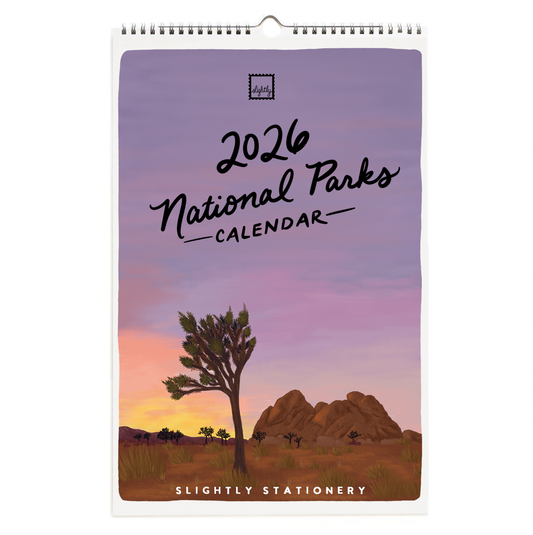 Slightly Stationery - 2026 National Parks Appointment Calendar