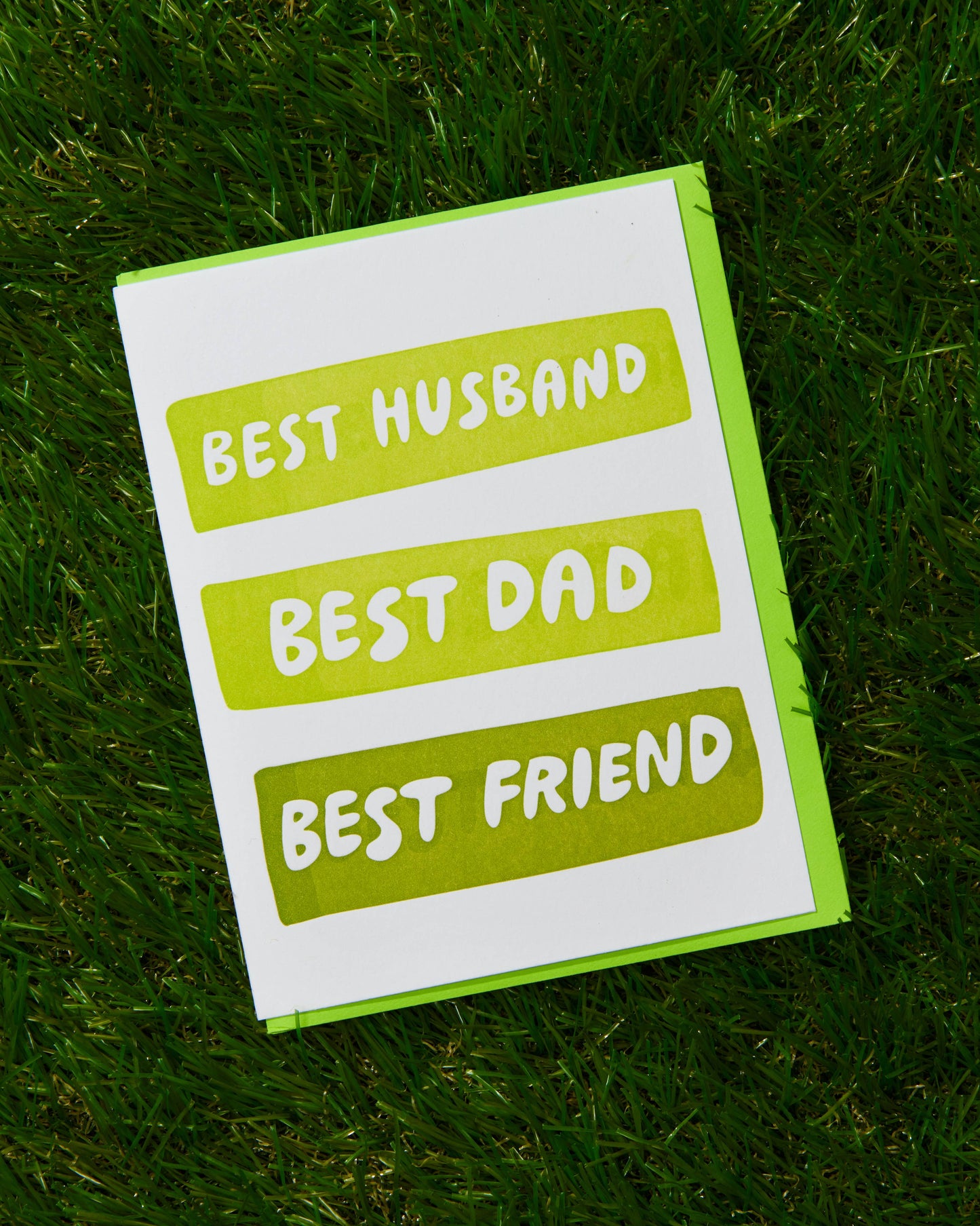 And Here We Are - Best Husband/Dad/Friend Father's Day Letterpress Card from Kids