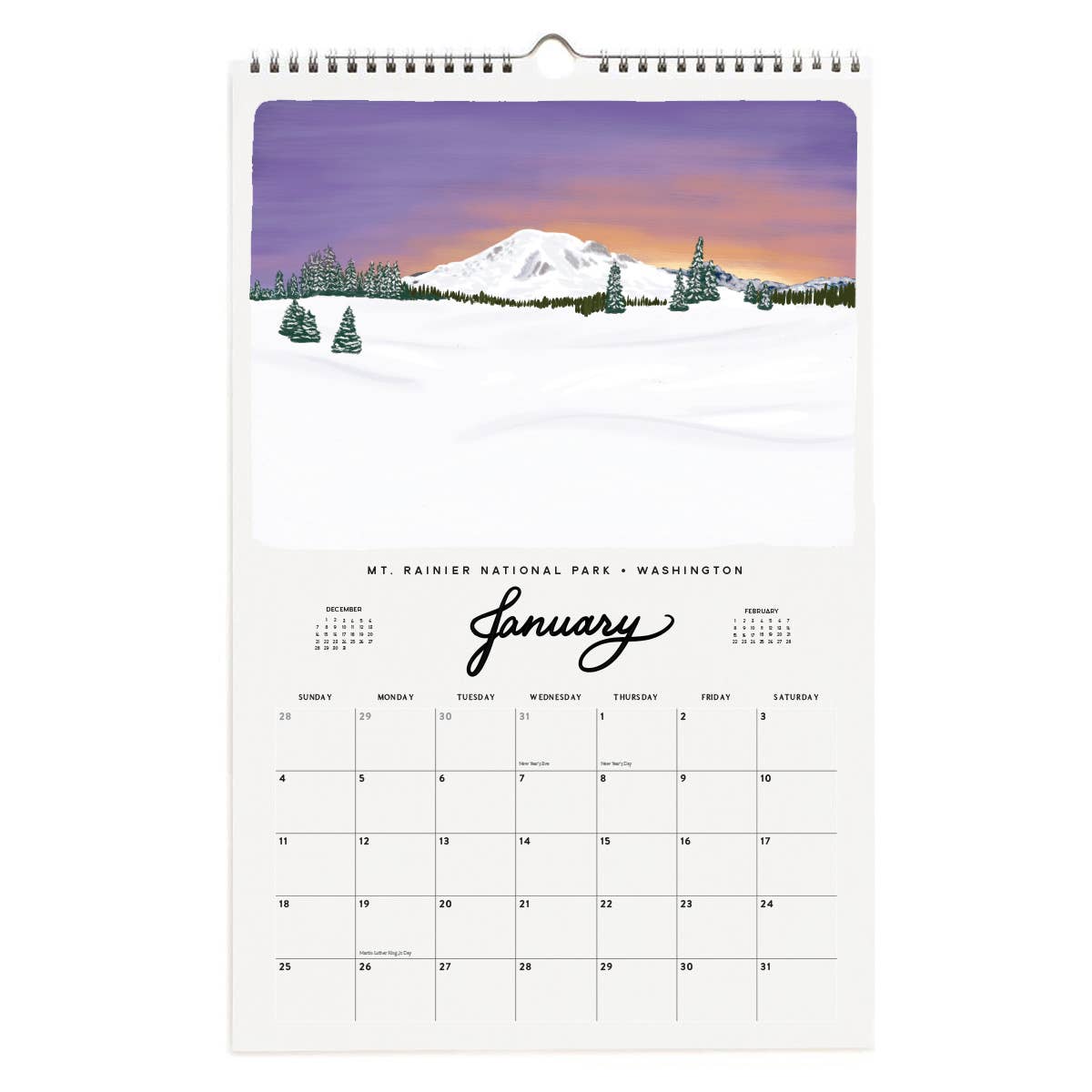 Slightly Stationery - 2026 National Parks Appointment Calendar