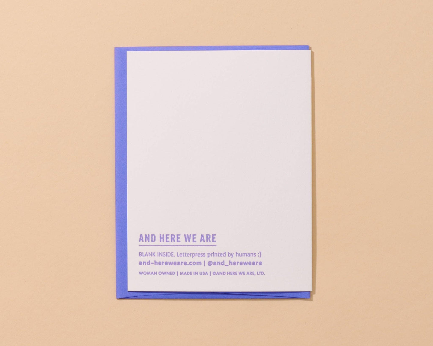 And Here We Are - Coolest Dog Letterpess Card - Pet Loss, Sympathy