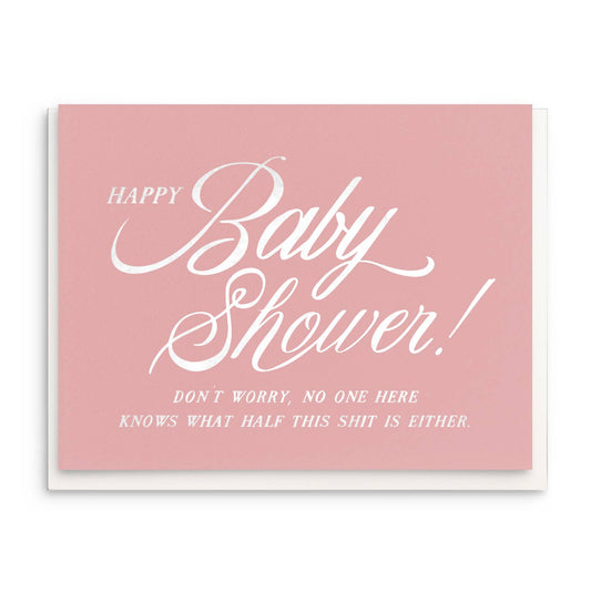Dahlia Press - Shower Day - Foil Baby Greeting Card